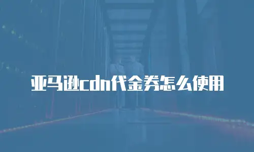 亚马逊cdn代金券怎么使用