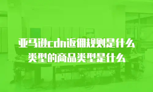 亚马逊cdn返佣规则是什么类型的商品类型是什么