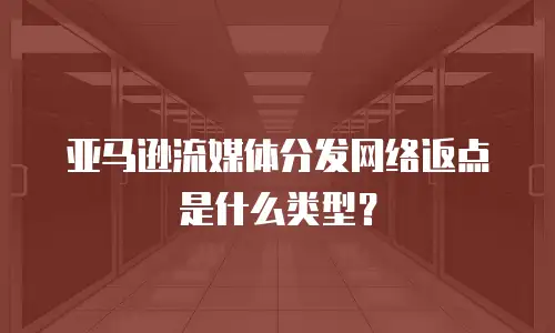 亚马逊流媒体分发网络返点是什么类型？