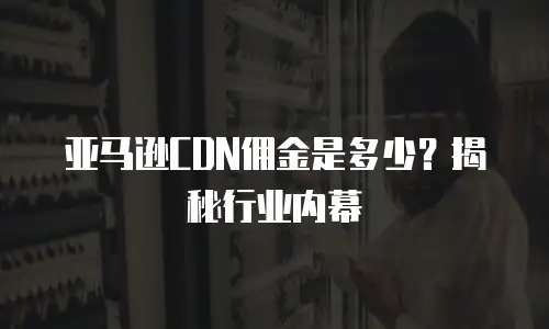 亚马逊CDN佣金是多少？揭秘行业内幕