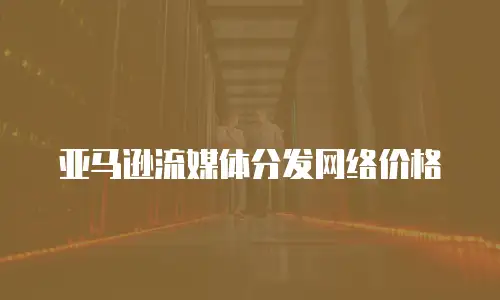亚马逊流媒体分发网络价格