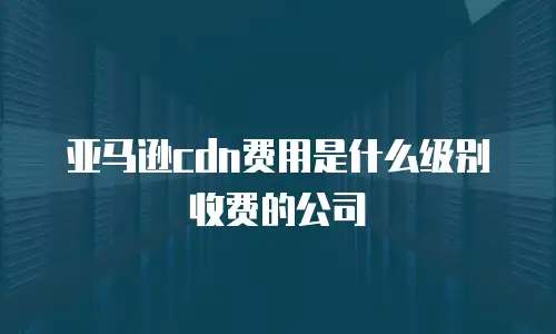 亚马逊cdn费用是什么级别收费的公司