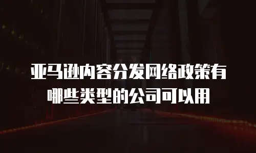 亚马逊内容分发网络政策有哪些类型的公司可以用