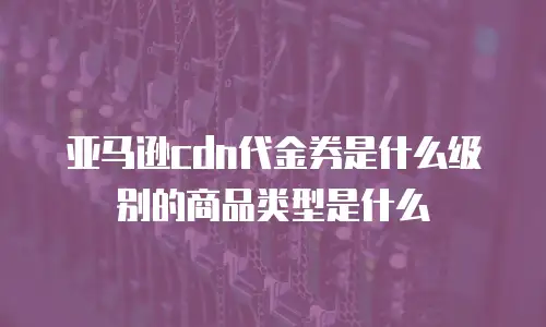 亚马逊cdn代金券是什么级别的商品类型是什么