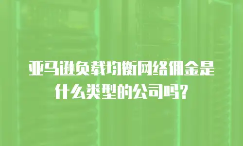 亚马逊负载均衡网络佣金是什么类型的公司吗？