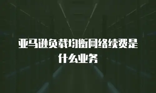 亚马逊负载均衡网络续费是什么业务
