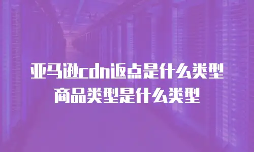 亚马逊cdn返点是什么类型商品类型是什么类型