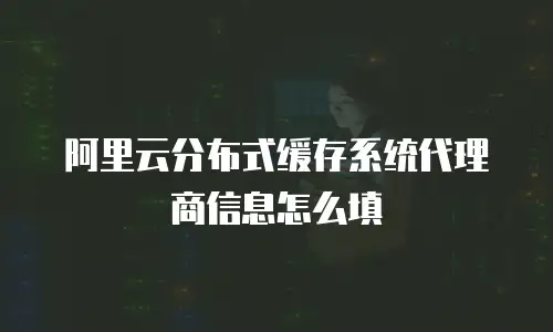 阿里云分布式缓存系统代理商信息怎么填