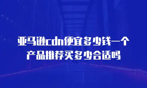 亚马逊cdn便宜多少钱一个产品推荐买多少合适吗