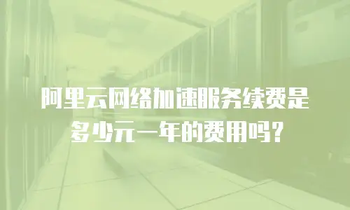 阿里云网络加速服务续费是多少元一年的费用吗？