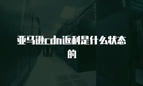 亚马逊cdn返利是什么状态的