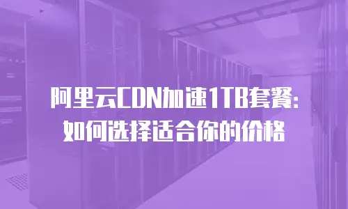 阿里云CDN加速1TB套餐：如何选择适合你的价格