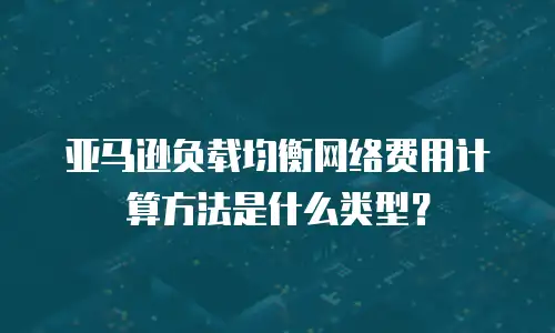 亚马逊负载均衡网络费用计算方法是什么类型？