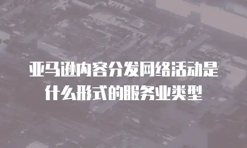 亚马逊内容分发网络活动是什么形式的服务业类型