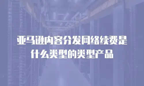 亚马逊内容分发网络续费是什么类型的类型产品