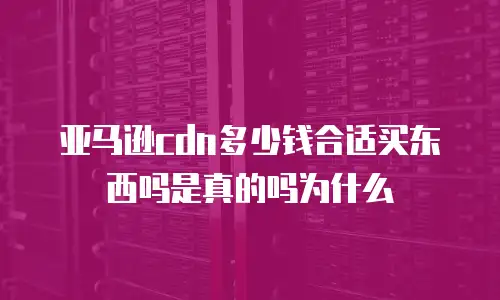 亚马逊cdn多少钱合适买东西吗是真的吗为什么