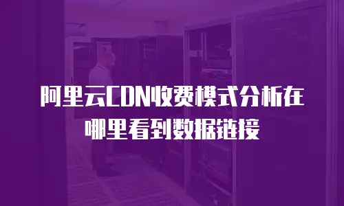 阿里云CDN收费模式分析在哪里看到数据链接