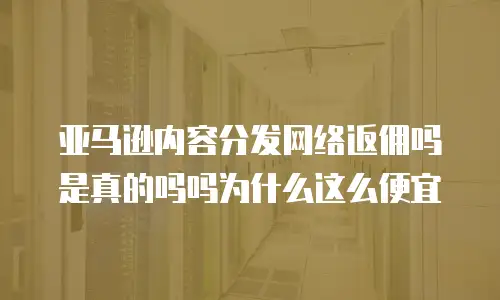 亚马逊内容分发网络返佣吗是真的吗吗为什么这么便宜