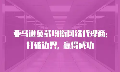 亚马逊负载均衡网络代理商: 打破边界, 赢得成功