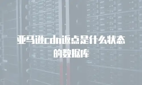 亚马逊cdn返点是什么状态的数据库