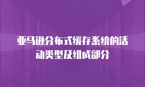 亚马逊分布式缓存系统的活动类型及组成部分