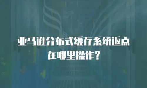 亚马逊分布式缓存系统返点在哪里操作？
