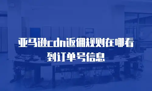 亚马逊cdn返佣规则在哪看到订单号信息