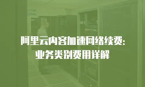 阿里云内容加速网络续费：业务类别费用详解