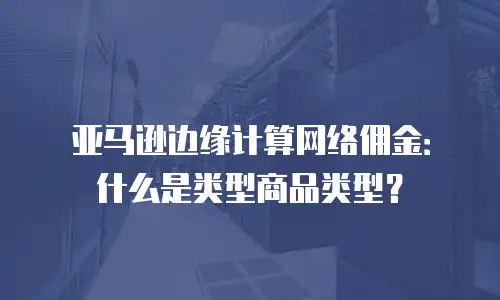 亚马逊边缘计算网络佣金：什么是类型商品类型？