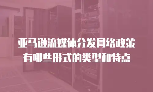 亚马逊流媒体分发网络政策有哪些形式的类型和特点