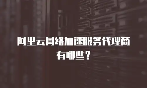 阿里云网络加速服务代理商有哪些？