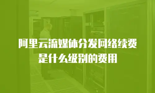 阿里云流媒体分发网络续费是什么级别的费用