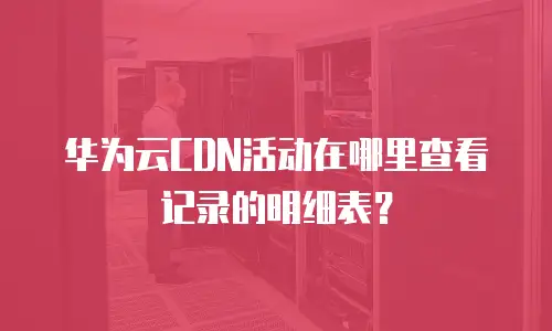 华为云CDN活动在哪里查看记录的明细表？
