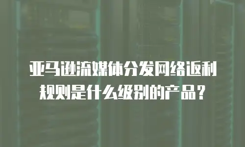 亚马逊流媒体分发网络返利规则是什么级别的产品？