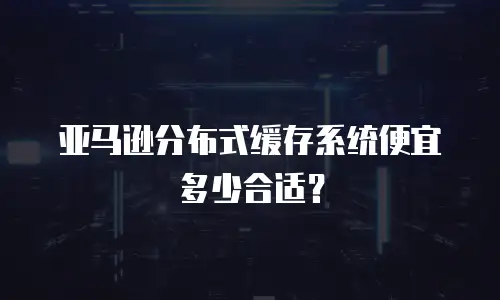 亚马逊分布式缓存系统便宜多少合适？