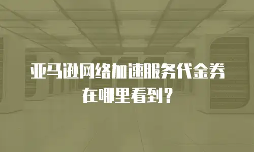 亚马逊网络加速服务代金券在哪里看到？