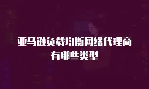 亚马逊负载均衡网络代理商有哪些类型