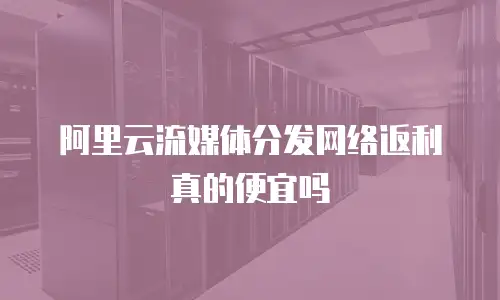 阿里云流媒体分发网络返利真的便宜吗