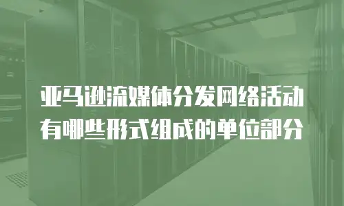 亚马逊流媒体分发网络活动有哪些形式组成的单位部分