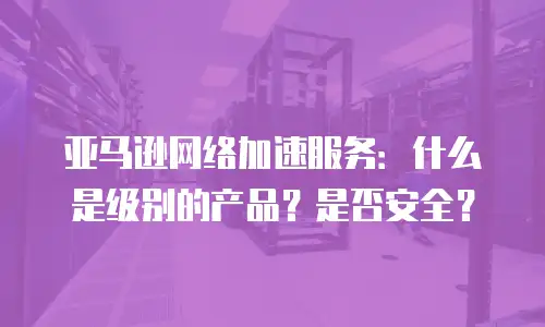 亚马逊网络加速服务：什么是级别的产品？是否安全？