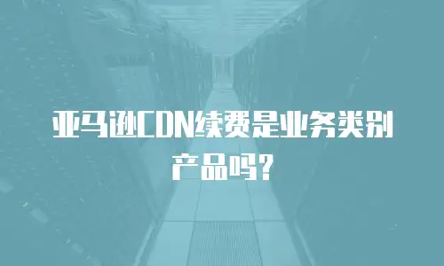 亚马逊CDN续费是业务类别产品吗？