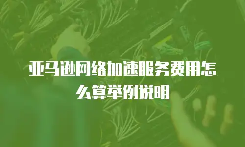亚马逊网络加速服务费用怎么算举例说明