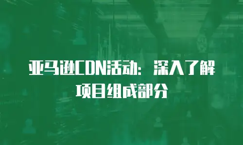 亚马逊CDN活动：深入了解项目组成部分