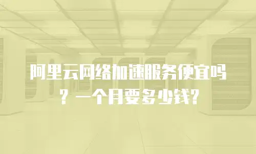 阿里云网络加速服务便宜吗？一个月要多少钱？
