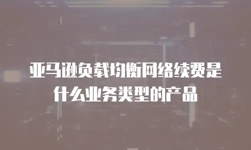 亚马逊负载均衡网络续费是什么业务类型的产品