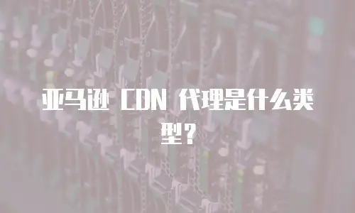  亚马逊 CDN 代理是什么类型？