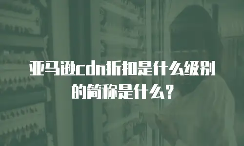 亚马逊cdn折扣是什么级别的简称是什么？