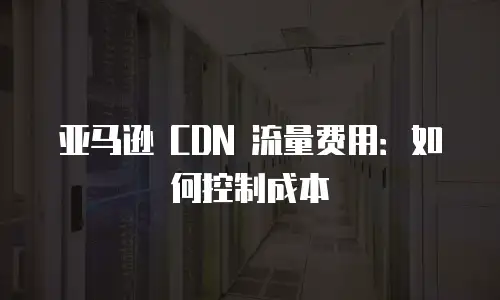 亚马逊 CDN 流量费用：如何控制成本