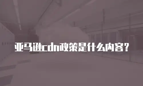 亚马逊cdn政策是什么内容？