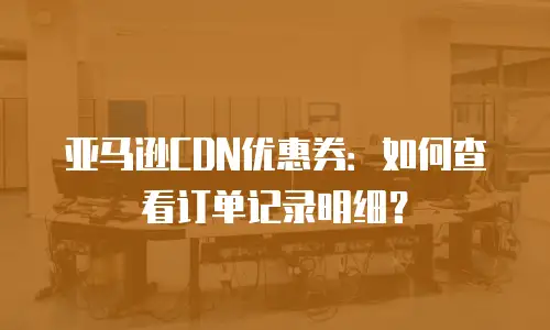 亚马逊CDN优惠券：如何查看订单记录明细？